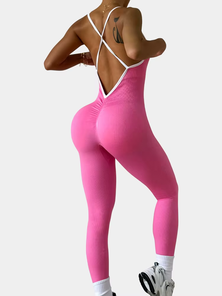 Combinaison de Yoga sans couture pour femmes, ensemble de gymnastique, bretelles Spaghetti, loisirs,