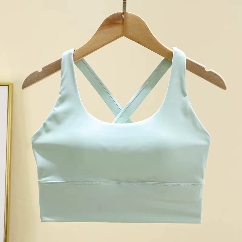 Soutien-gorge de sport à coussin fixe haute intensité, résistant aux chocs, pour course à pied, gymn