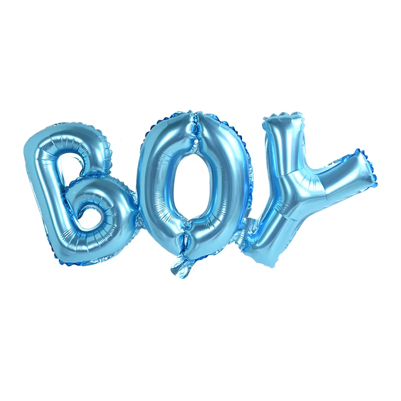 Ensemble de ballons pour réception-cadeau pour bébé, ballons en aluminium rose et bleu pour garçon e