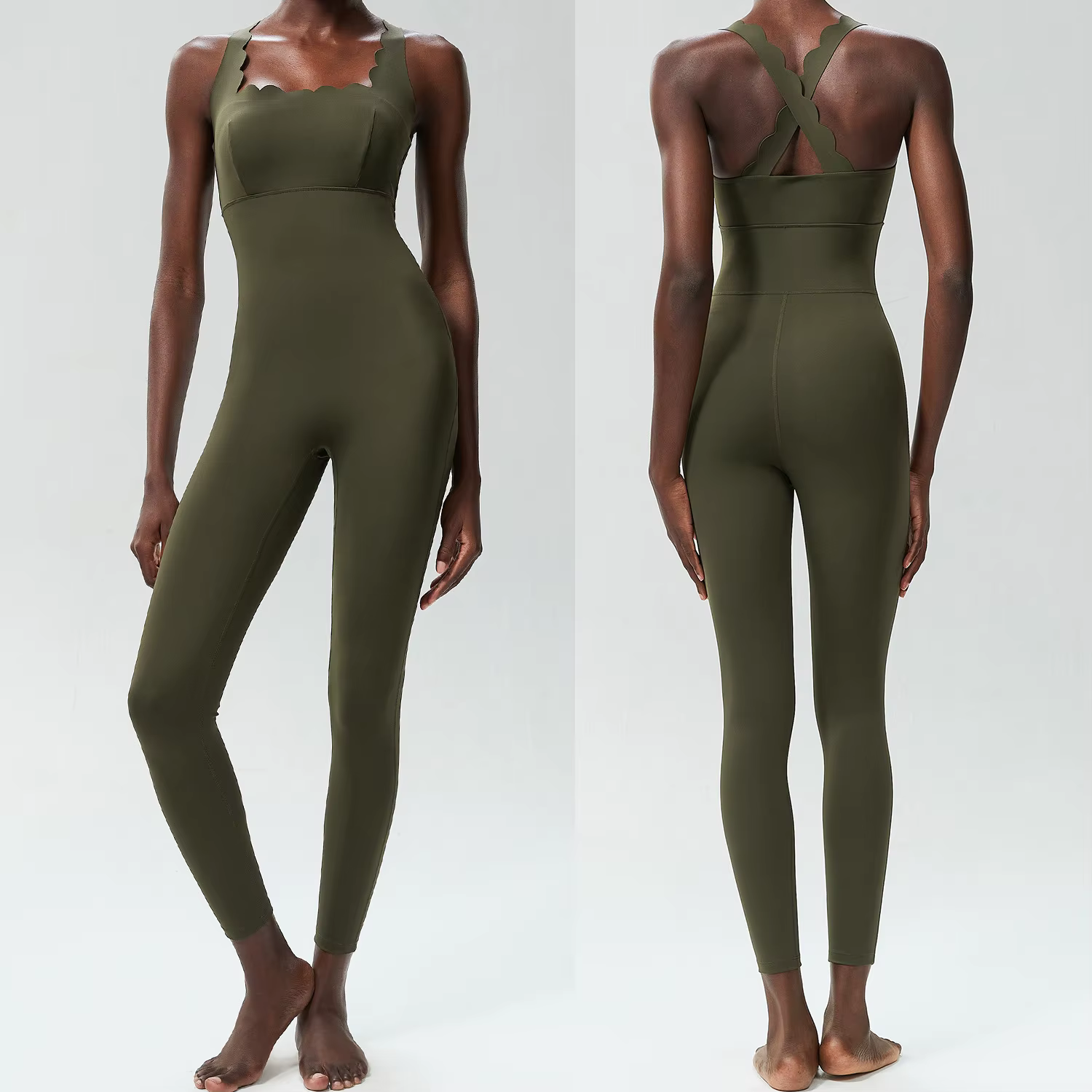 Combinaison de sport une pièce pour femme, extensible, douce, ajustée, respirante, super extensible,