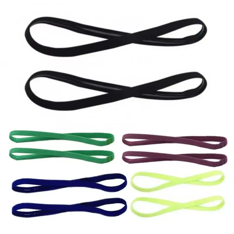 5 pièces couleur bonbon femmes hommes Yoga bandes de cheveux Sport bandeau filles Sport anti-dérapan