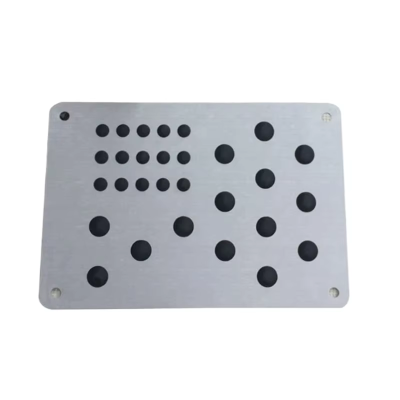 Tapis de sol de voiture en alliage d'aluminium, plaque de talon épaisse en aluminium, pédale 23.5x16