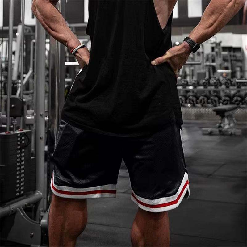 Short de sport d'entraînement d'été hommes Fitness maille respirant Fitness sport pantalons courts l