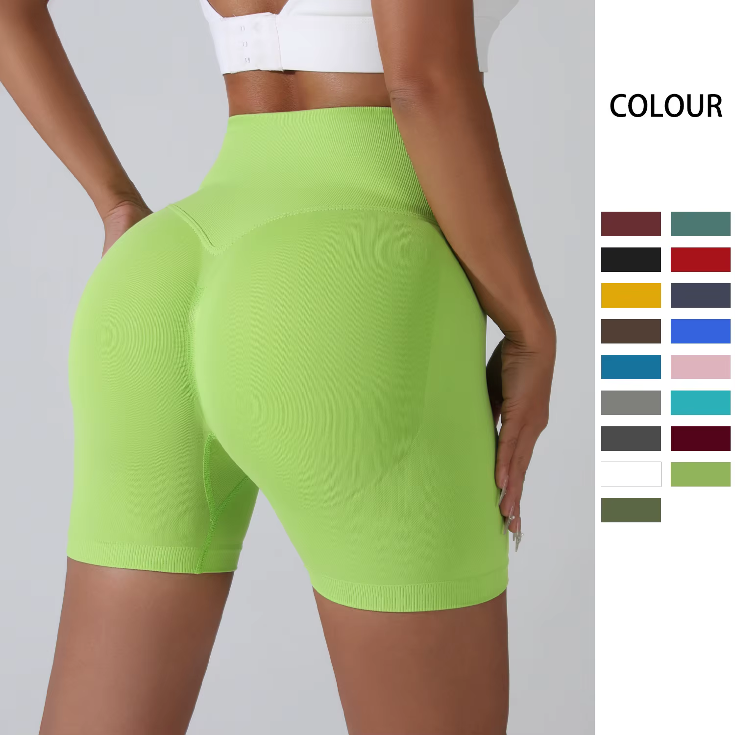 Short de Yoga respirant taille haute pour femmes, collants courts de course, de cyclisme, d'entraîne