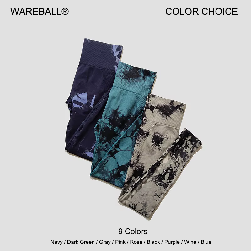 WAREBALL nouveau cravate colorant pantalons de Yoga Leggings de gymnastique femmes sans couture tail