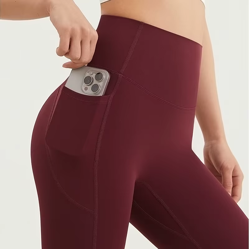 Leggings de Yoga taille haute pour femmes, doux avec poches, collants de Sport, Fitness, pantalons é