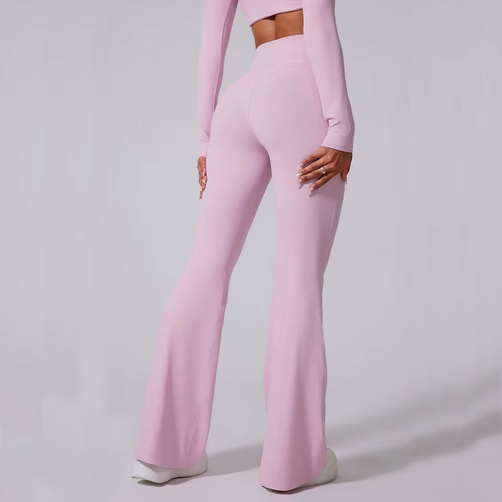 Femmes taille haute Leggings évasés Gym Fitness pantalons de Yoga entraînement course Sport Leggings