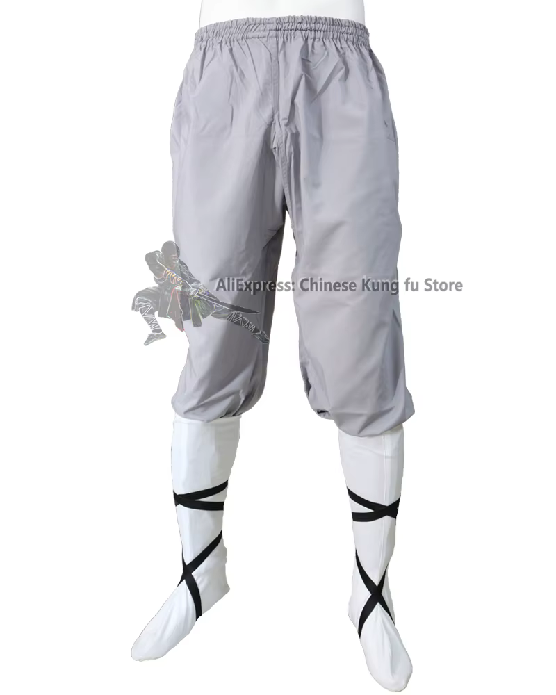 Robe de moine Shaolin en coton gris, uniforme de Kung Fu, Wing Chun, arts martiaux, Tai Chi, ensembl