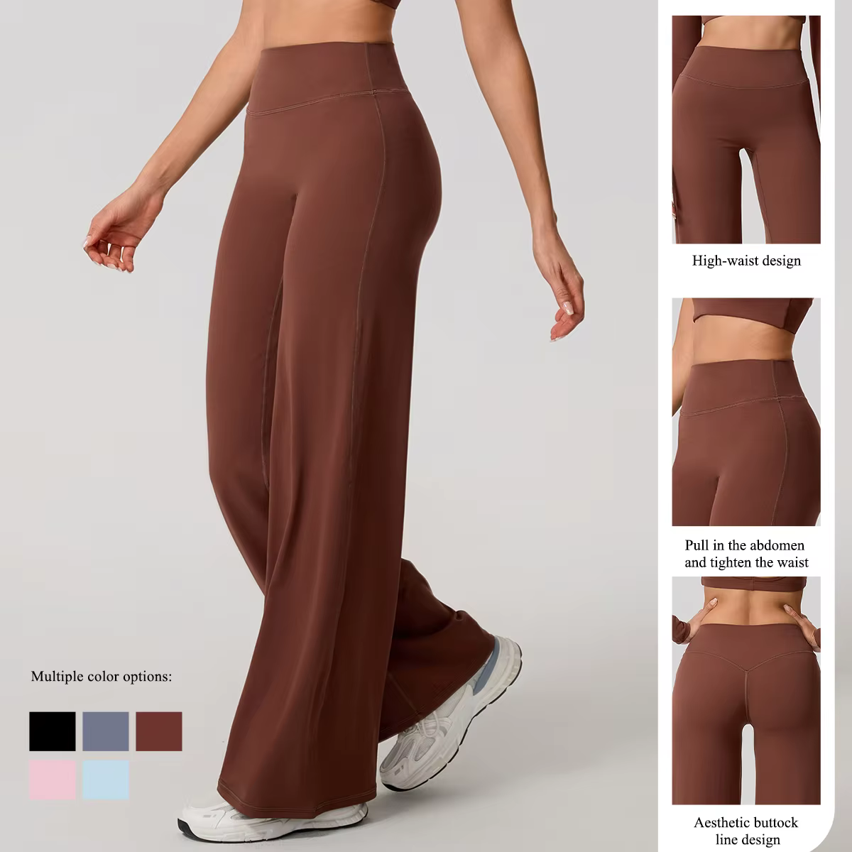 Hearuisavy – pantalons de sport à jambes droites pour femmes, vêtements de gymnastique, sensation nu