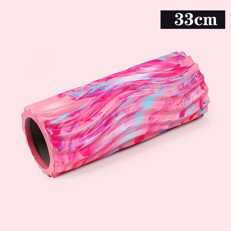 Rouleau de mousse ondulé dégradé irisé 33/45cm, exercice de Yoga, Pilates, Massage musculaire du cor