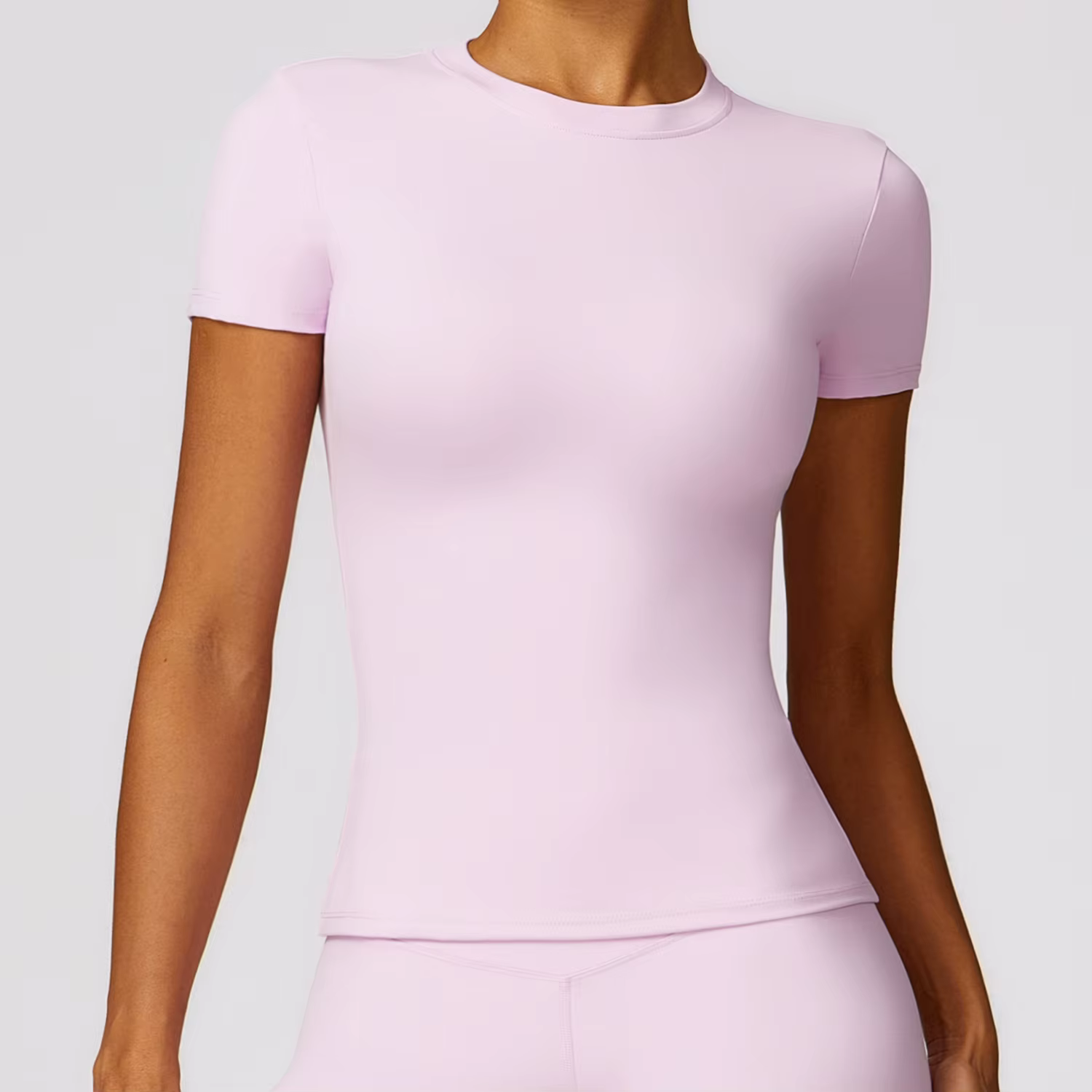 Femmes Sexy haut de Yoga sans couture Sport t-shirts vêtements de Fitness à manches courtes chemise 
