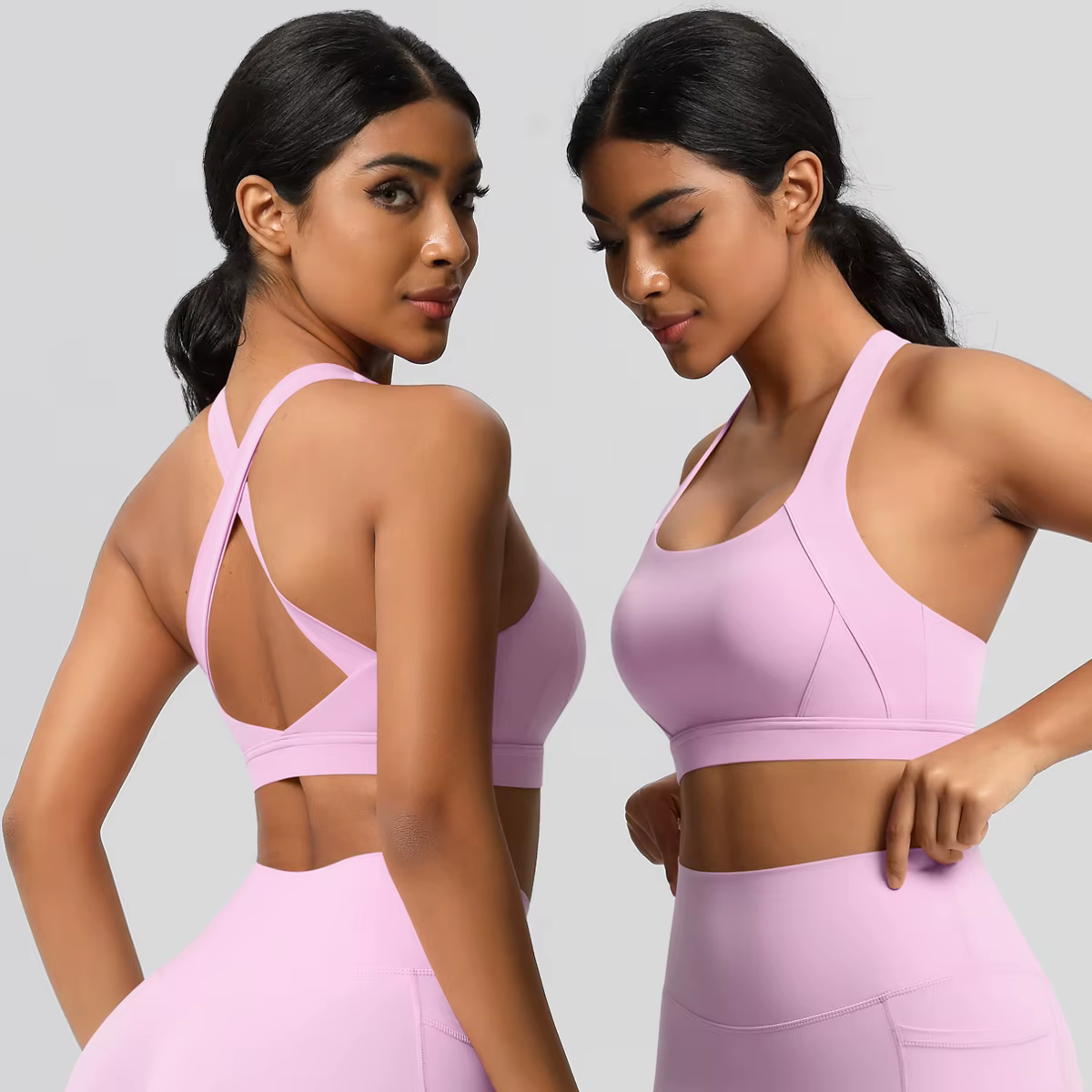 Femmes Fitness Yoga soutiens-gorge Sexy fronde beauté dos Fitness Push Up sport femmes sous-vêtement