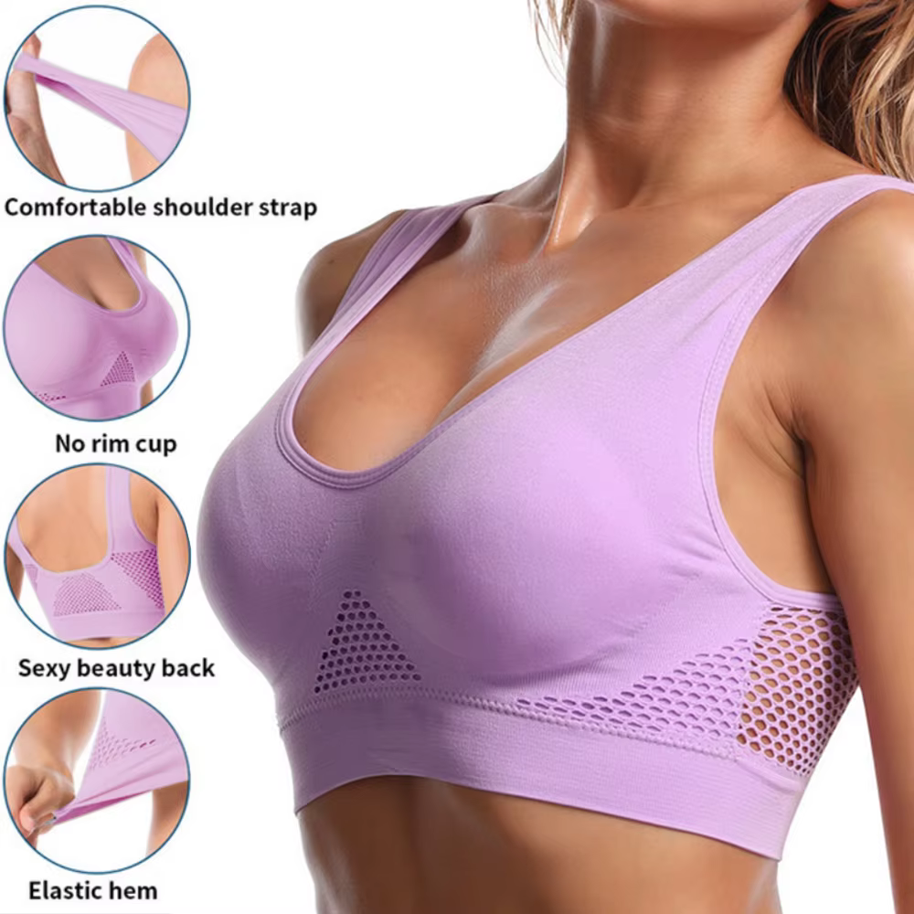 Soutien-gorge de sport en maille sans couture pour femmes, sous-vêtements de course, de Fitness, ant
