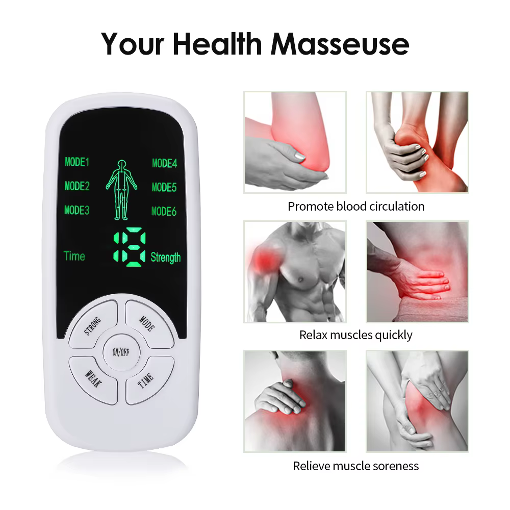 Stimulateur électrique de thérapie musculaire EMS, 6 Modes, unité Tens, physiothérapie méridienne, m