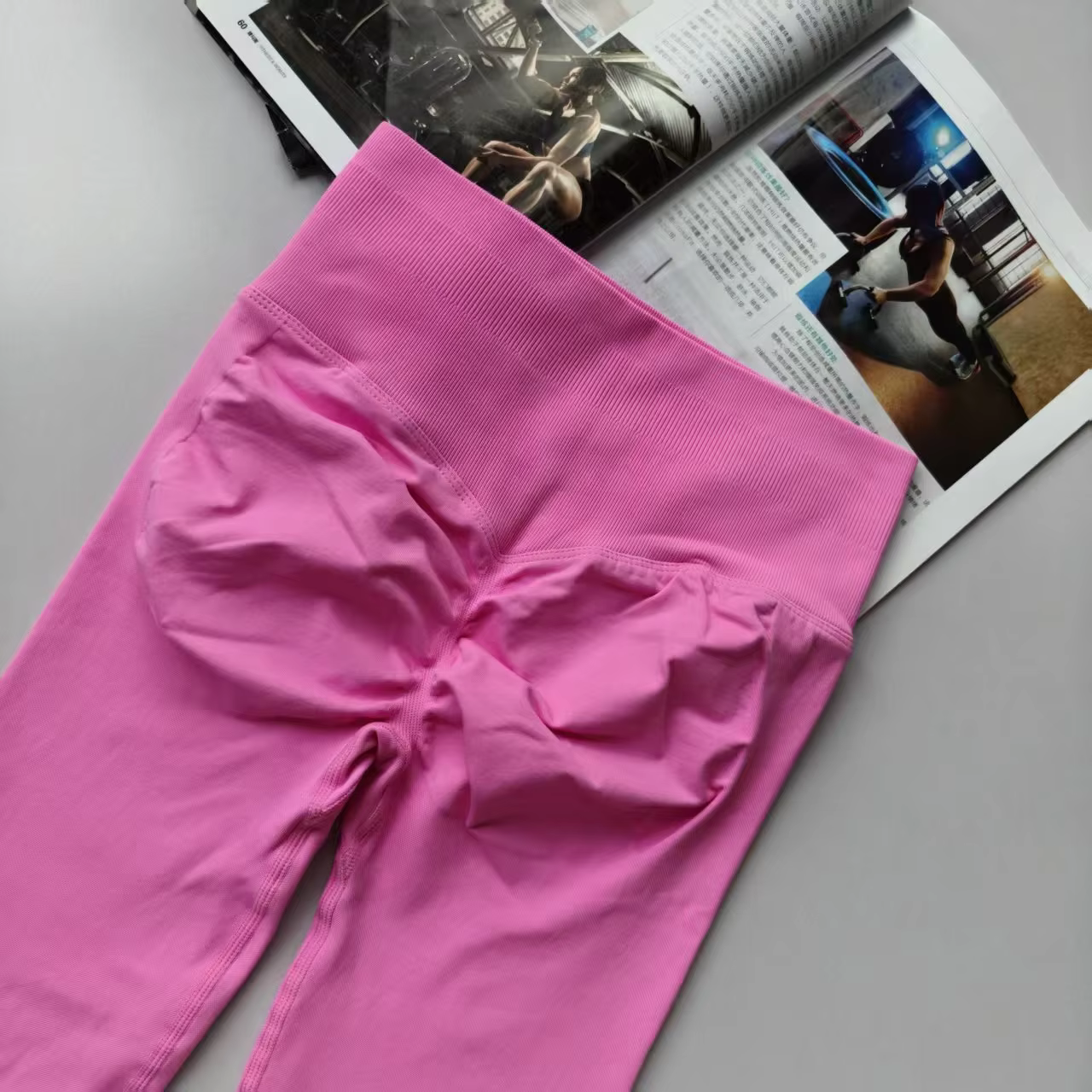Leggings taille haute sans couture, pantalon de Fitness pêche, serré, extensible, fin, séchage rapid