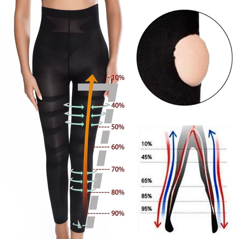 Leggings taille haute pour femmes, sculpture, contrôle ferme des jambes, ventre plat, slim, collants