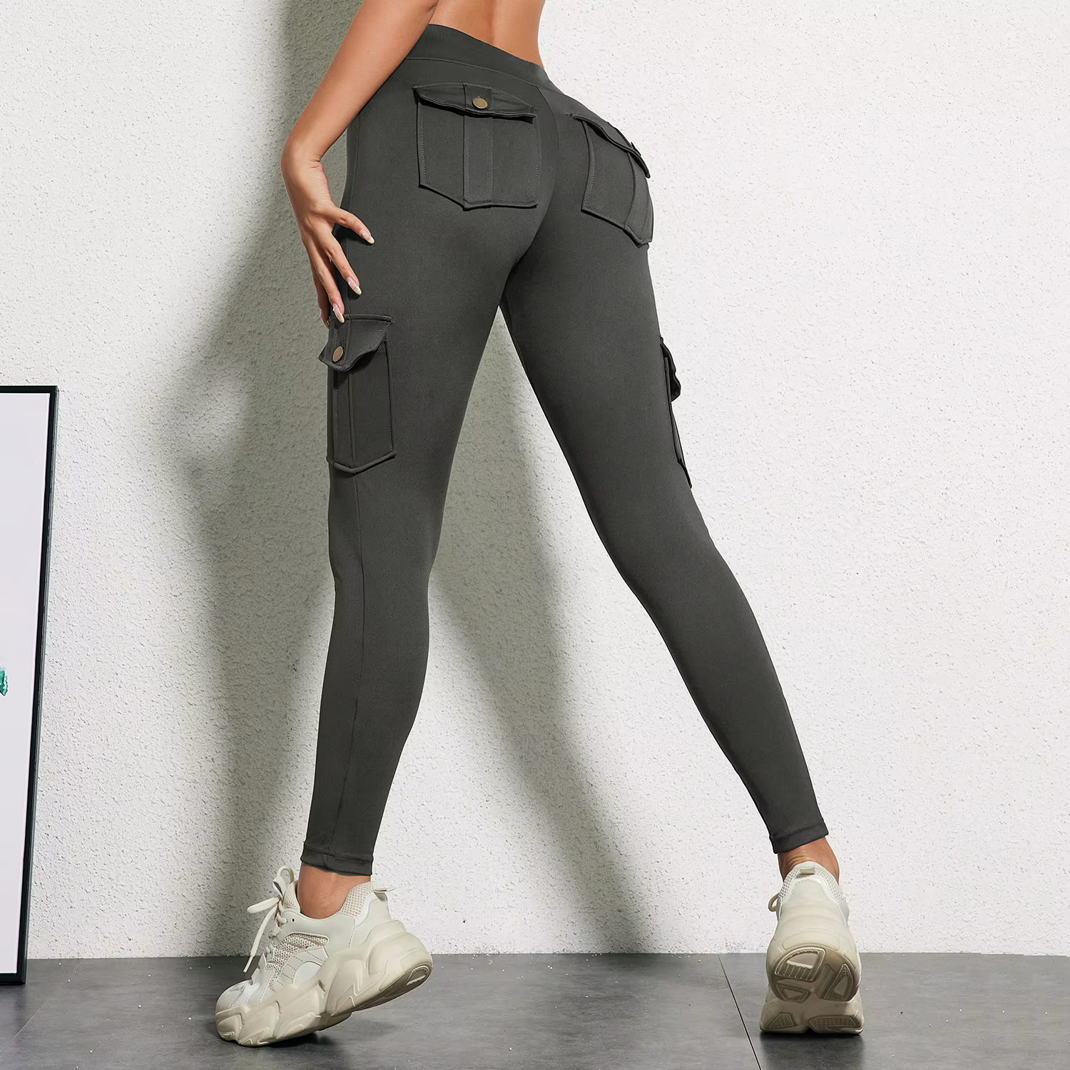 CHRLEISURE pantalon de Yoga sans couture avec poche Leggings de Sport de levage des hanches pour fem