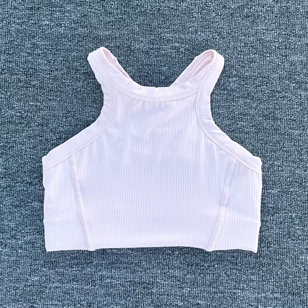 Femmes Yoga soutien-gorge débardeurs pour Fitness sensation nue Sport soutien-gorge côtelé gilet de 
