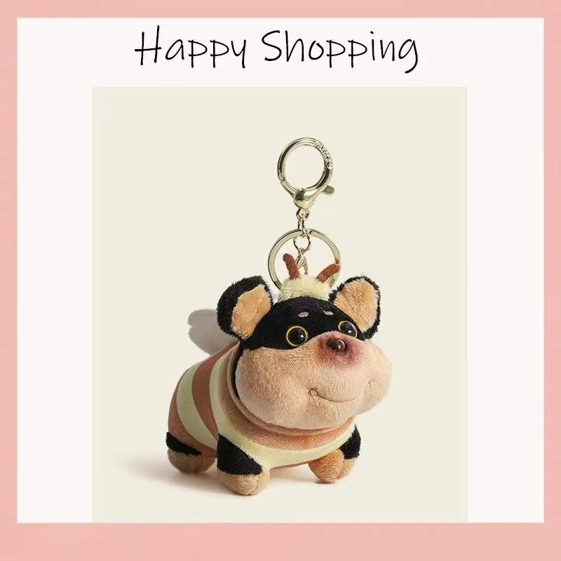 Accessoire spécial pour chien: pendentif de sac de poupée en peluche de chiot d'abeille Portable, dé