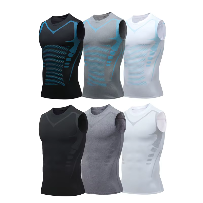 Débardeur de Compression pour hommes, chemise de gymnastique sans manches, vêtements de sport à séch