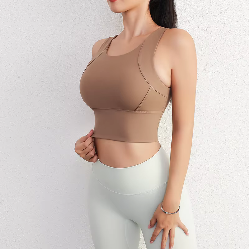 Femmes Sport fixe coussin de poitrine soutien-gorge femme athloisir entraînement débardeur dames vêt