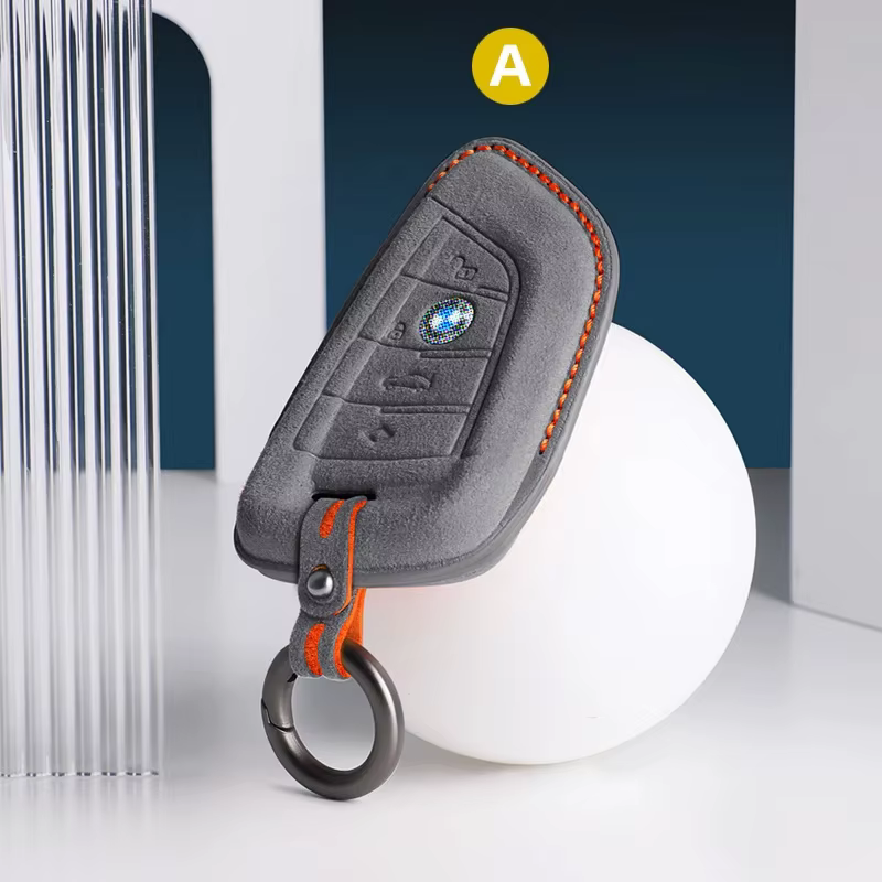 Porte-clés en daim Alcan Tara pour BMW, porte-clés à distance, porte-clés, housse de porte-clés, acc