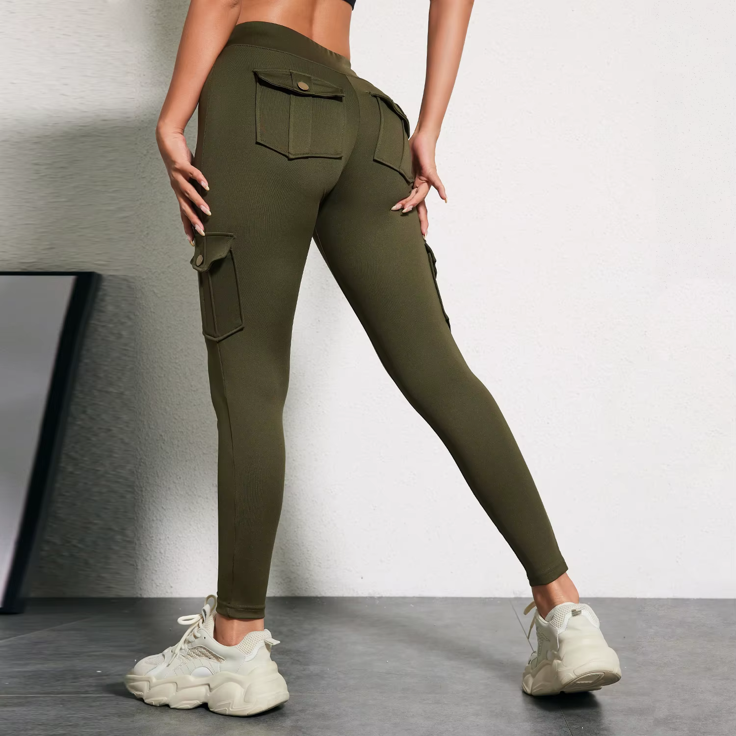 CHRLEISURE pantalon de Yoga sans couture avec poche Leggings de Sport de levage des hanches pour fem