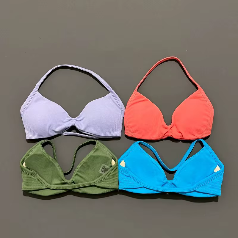 HISTELLO soutien-gorge à bretelles haut de sport femmes haut soutien mince sangle licou sport sans c