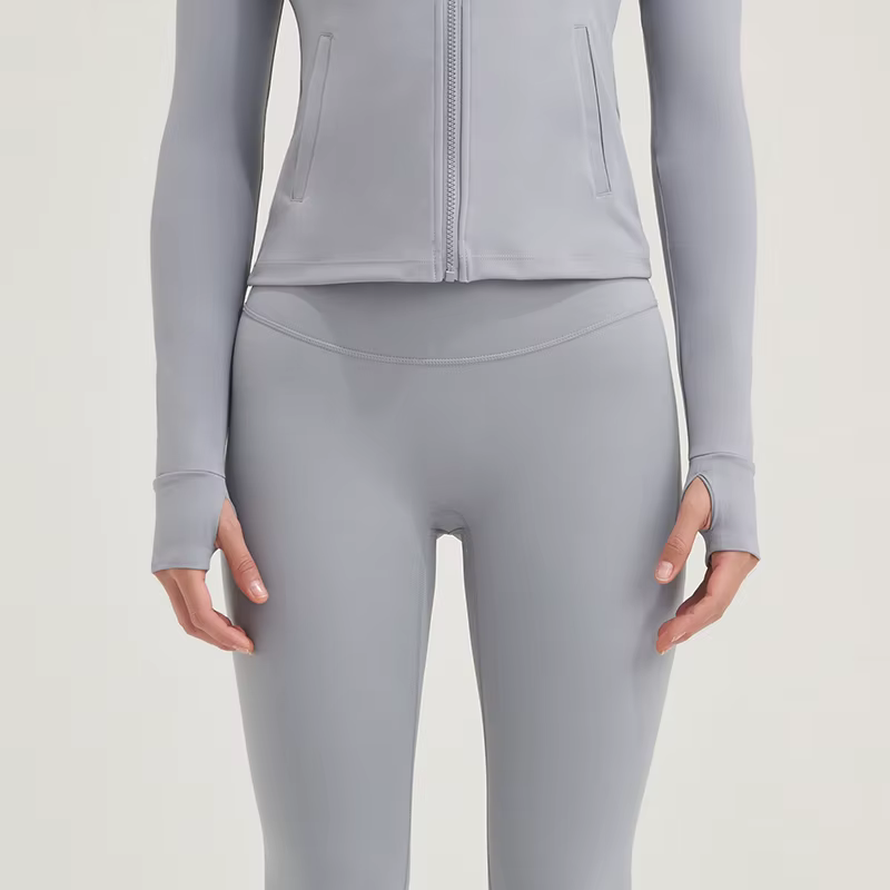 SOISOU Nylon femmes vêtements de Yoga Leggings soutiens-gorge Sexy Bralette chemise manteau ensemble