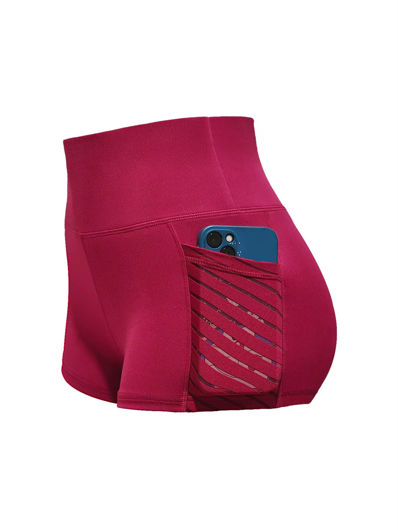 Short de yoga élastique taille haute pour femme, poche latérale, levage de la hanche, course à pied,