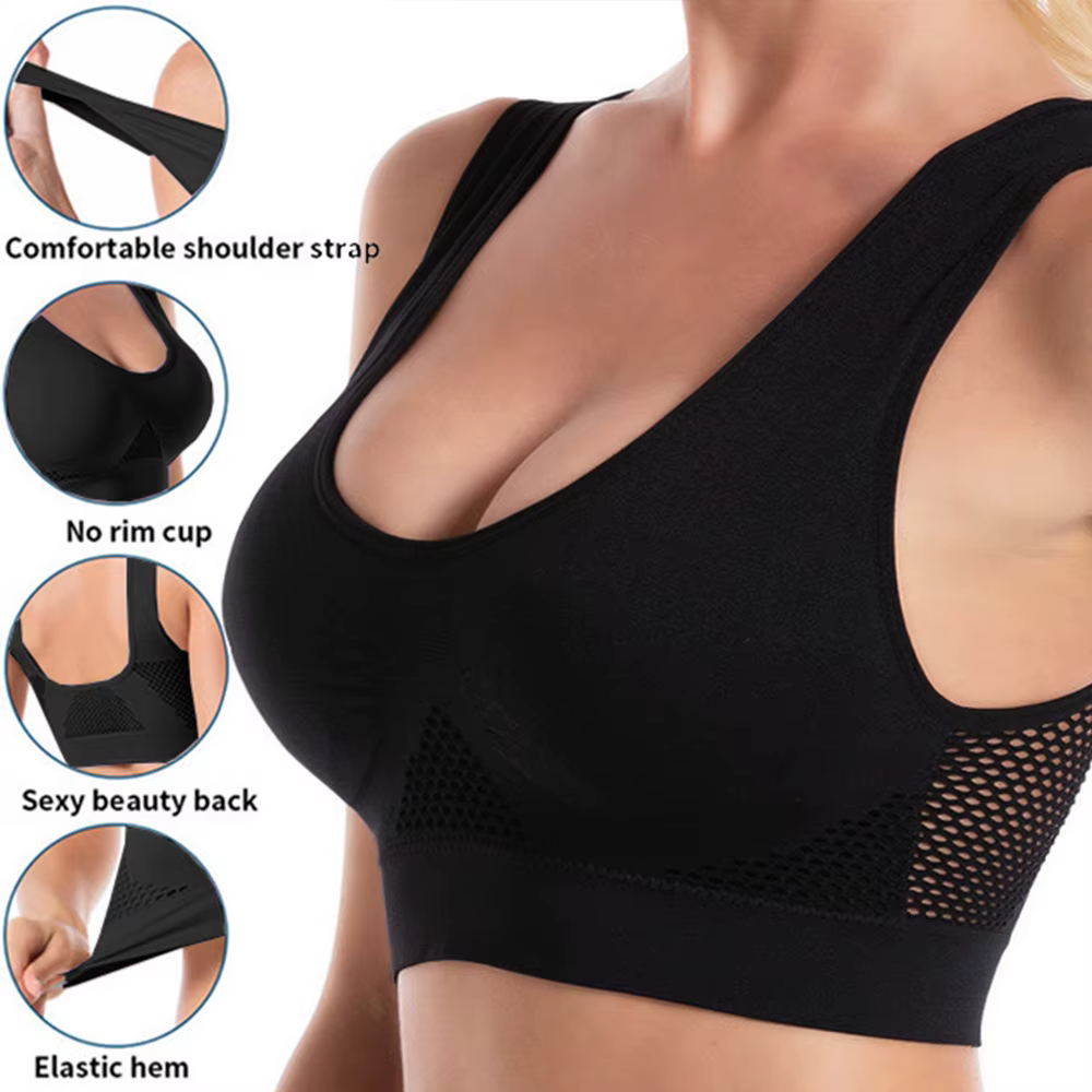 Soutien-gorge de sport en maille sans couture pour femmes, sous-vêtements de course, de Fitness, ant