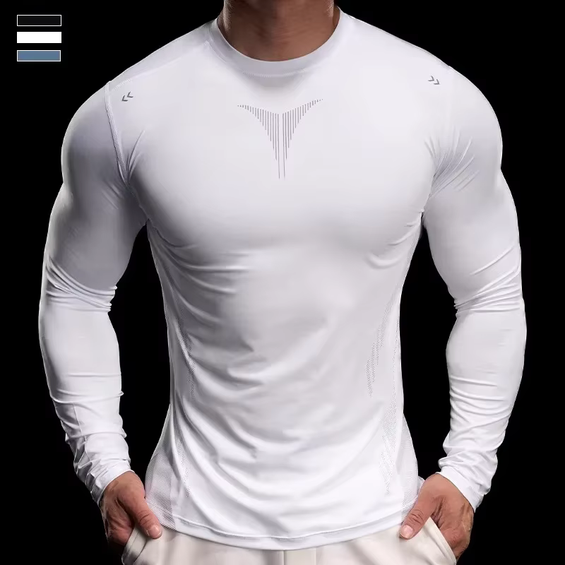 Collants de sport à manches longues pour la course à pied et l'entraînement, vêtements de fitness d'