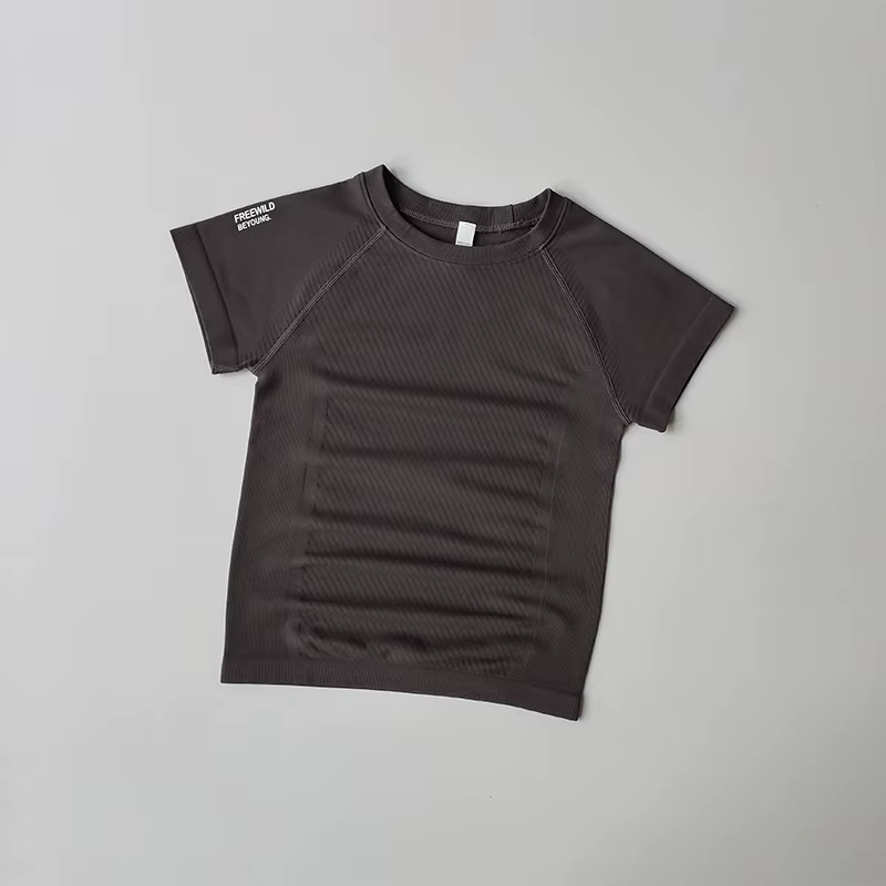 Costumes de Yoga pour femmes, hauts à manches courtes, collants extensibles, séchage rapide, T-shirt