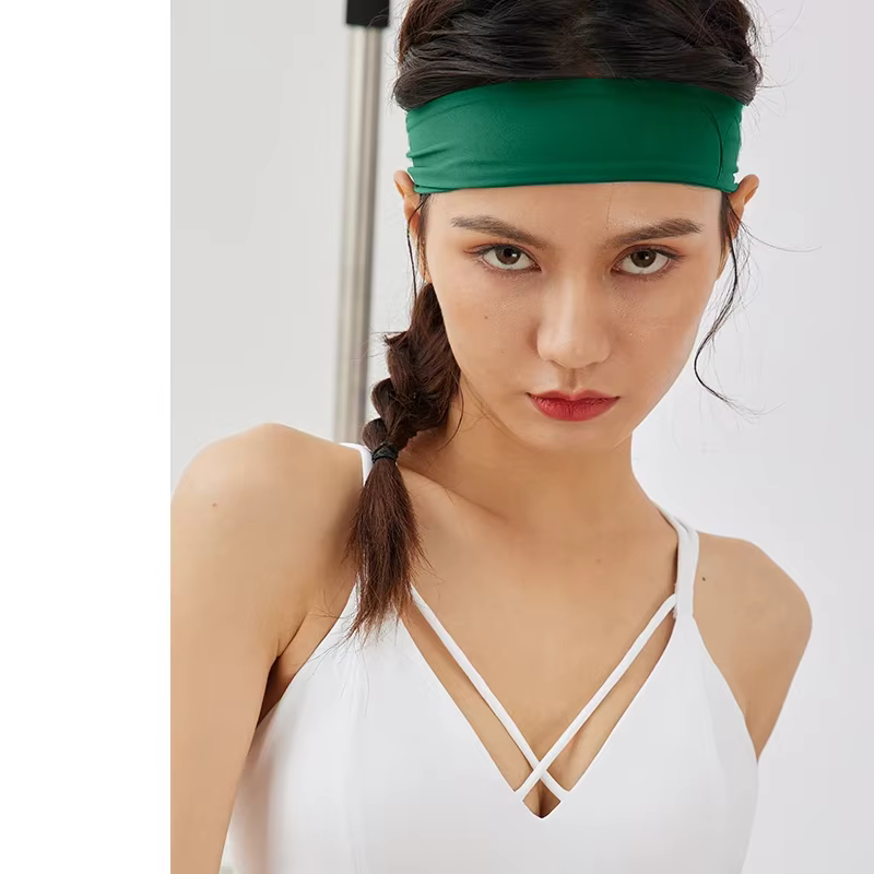 Bandeau élastique de yoga à haute élasticité, éblla transpiration, couleur unie, pour le sport, la c