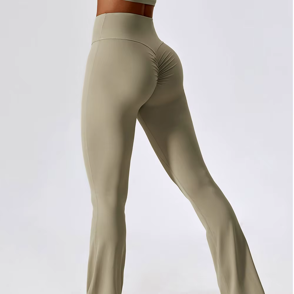 Leggings évasés taille haute pour femmes, pantalons de yoga, pantalons à jambes larges, pantalons év