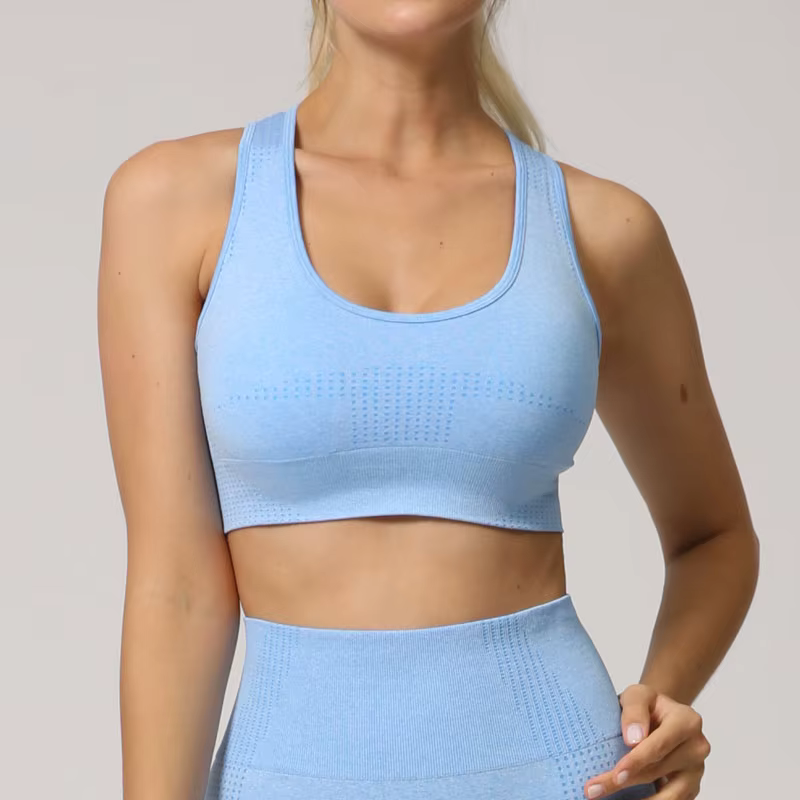 Soutien-gorge de sport sans couture pour femmes, haut court de gymnastique, Fitness, course à pied, 