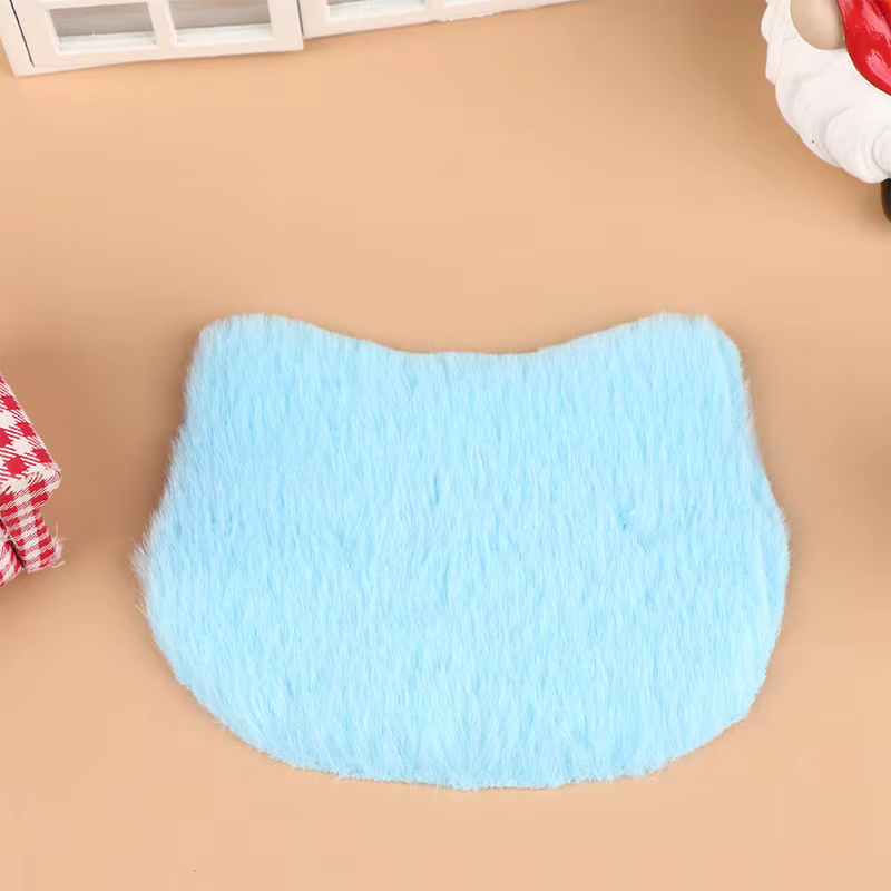 Tapis en peluche en forme de nuage rond en fourrure, maison de course l'inventaire, maison de poupée