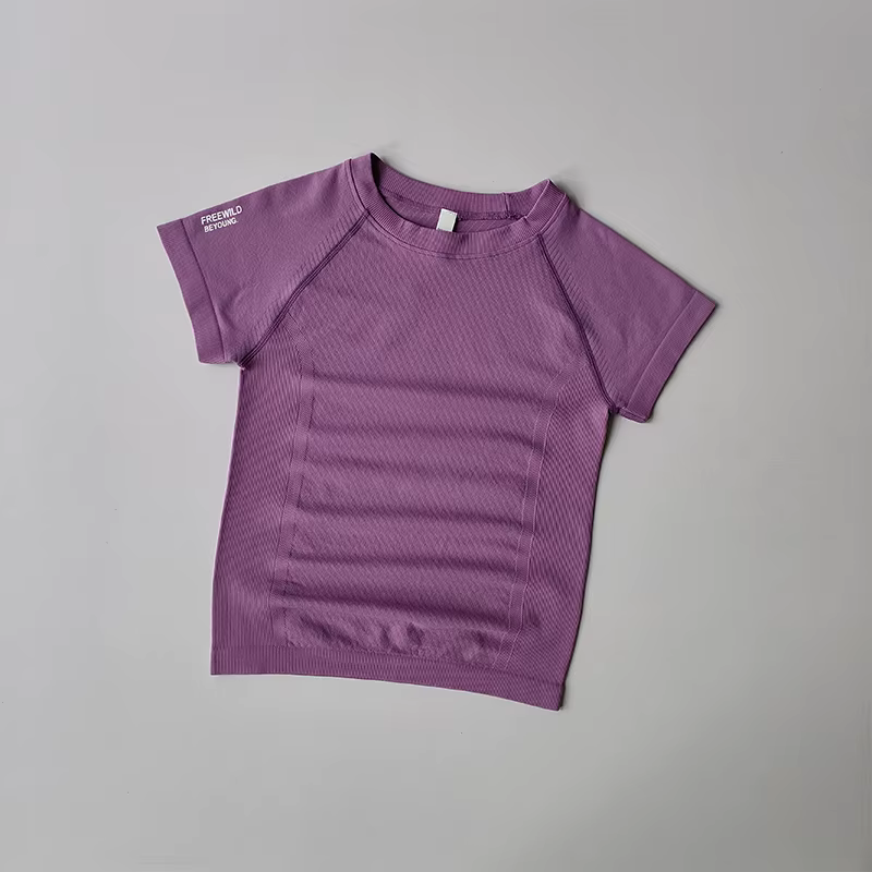 Costumes de Yoga pour femmes, hauts à manches courtes, collants extensibles, séchage rapide, T-shirt
