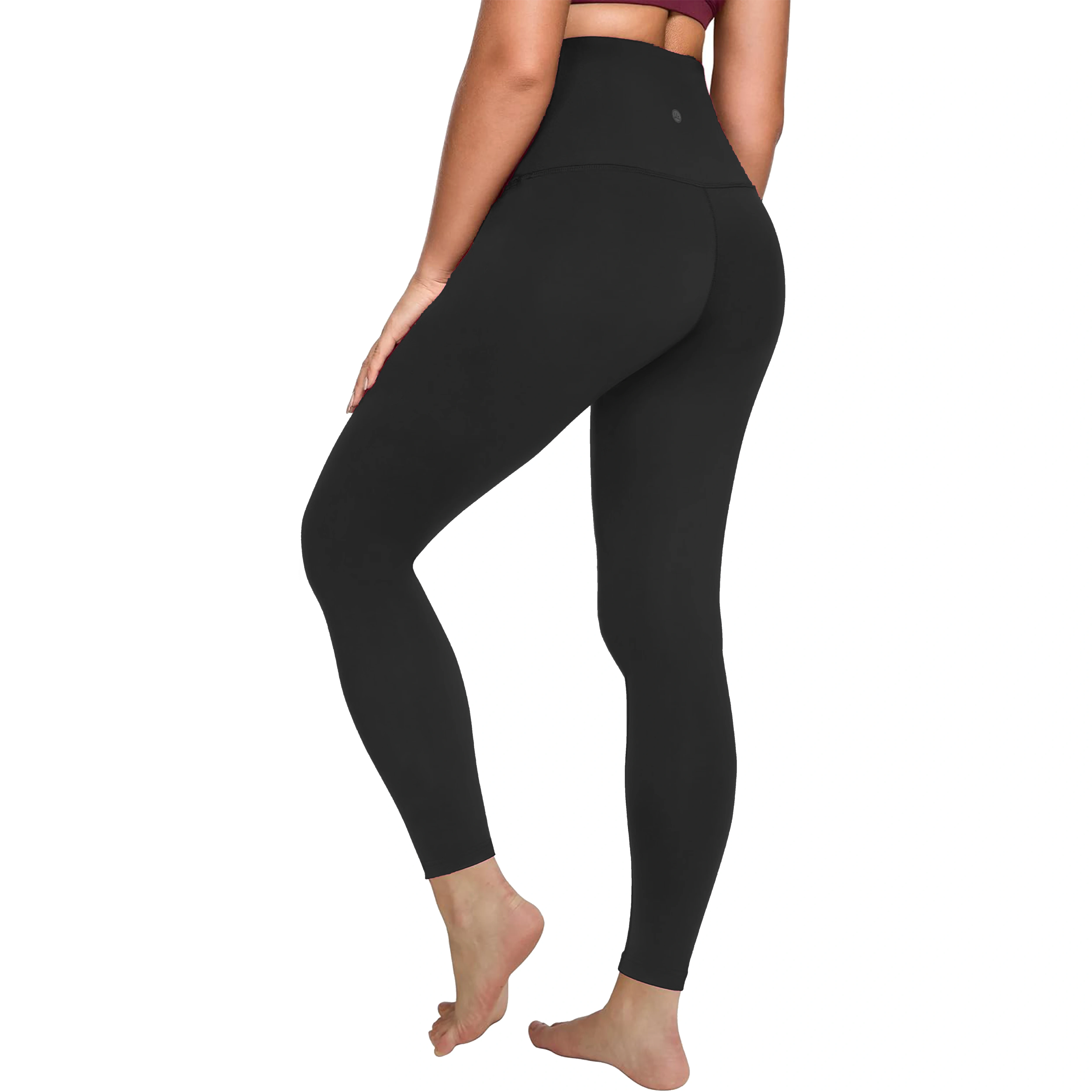 Leggings de yoga taille haute pour femme - Pantalon de sport moulant couleur unie pour le Pilates, l