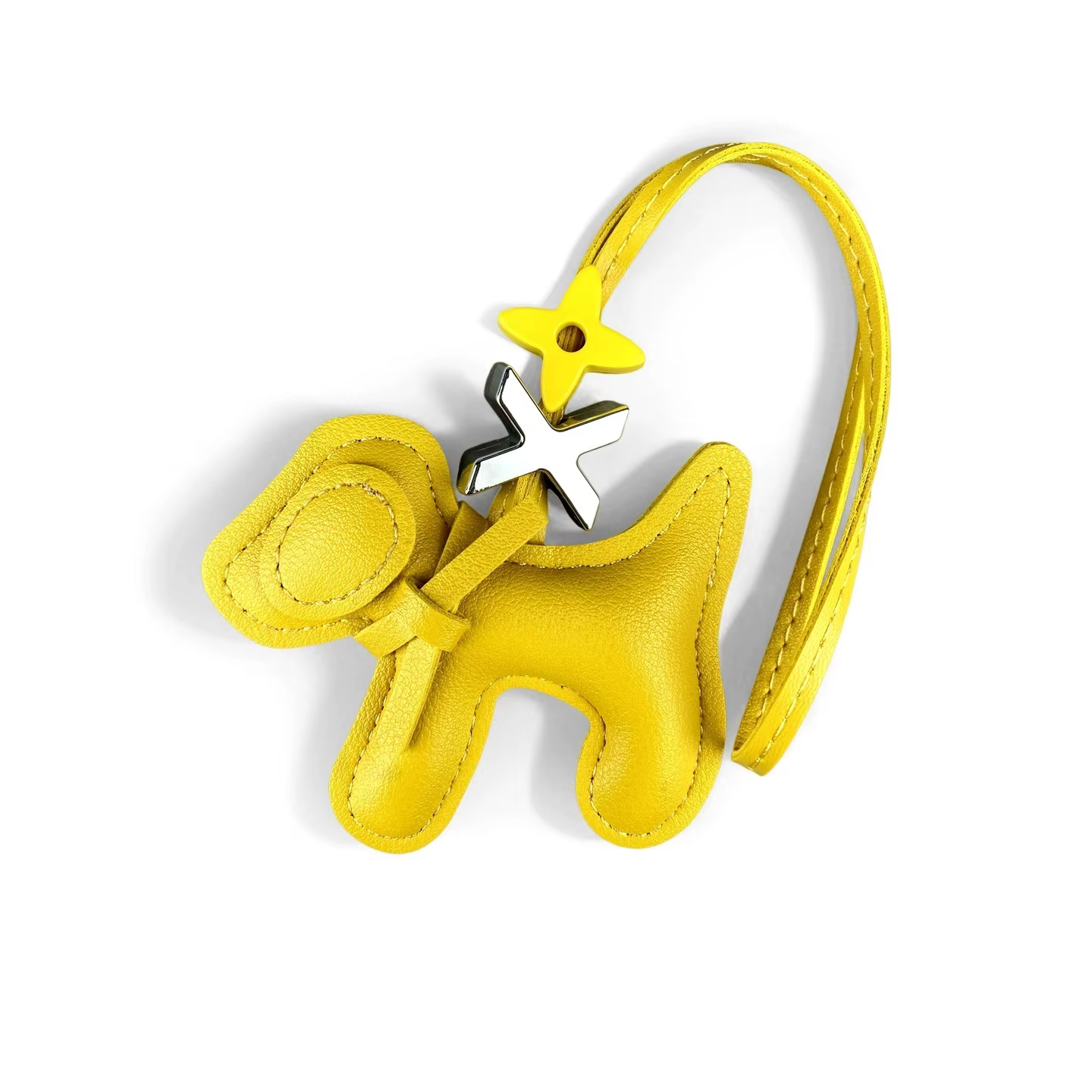 Mignon porte-clés en cuir PU pour sac – Pendentif chiot pour sac – Accessoire animalier – Cadeau pou