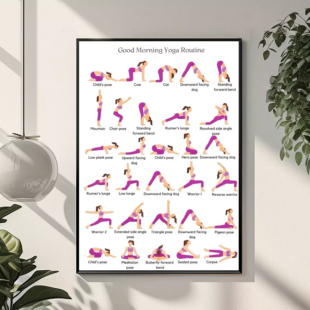 Affiche de pratique du matin de Yoga, cadeaux de vacances, décoration conçue pour la maison, le Rest