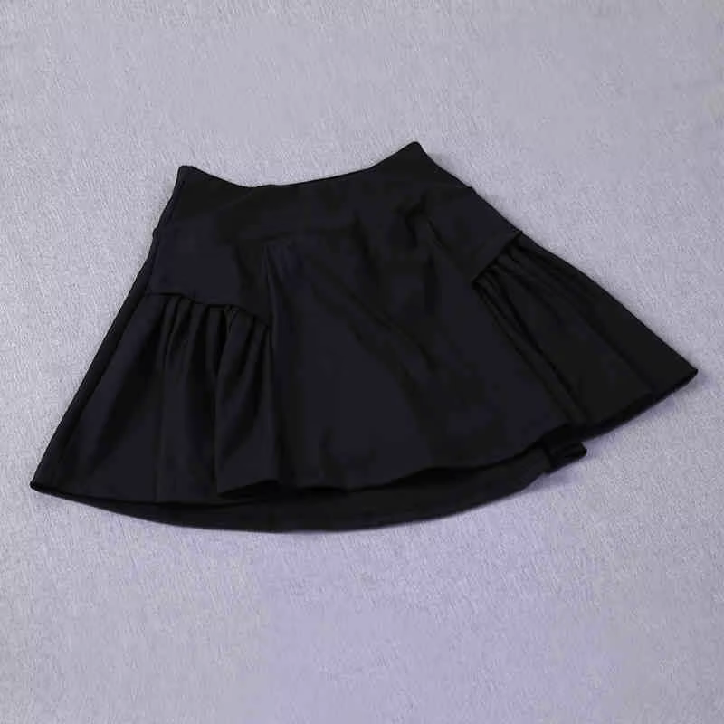 Jupe courte de sport ; pseudo jupe de course deux pièces pour femme; combinaison de badminton d'été;