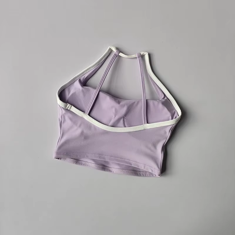 Soutien-gorge de sport pour femmes, coussinet fixe antichoc, sous-vêtements de course, entraînement,