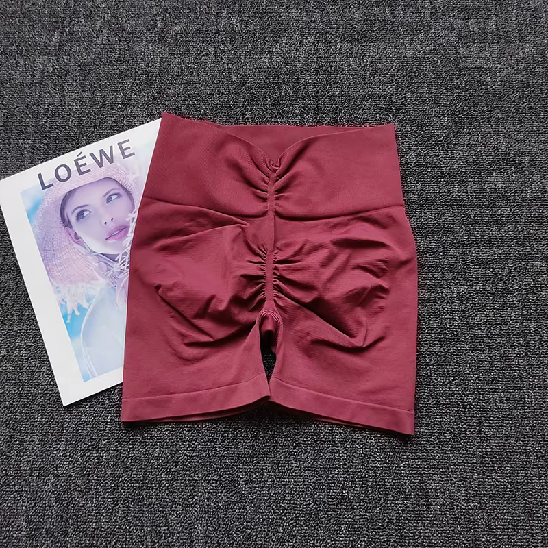 Peach – short de Yoga à haute élasticité, taille haute, pour gymnastique, levage des hanches, Fitnes