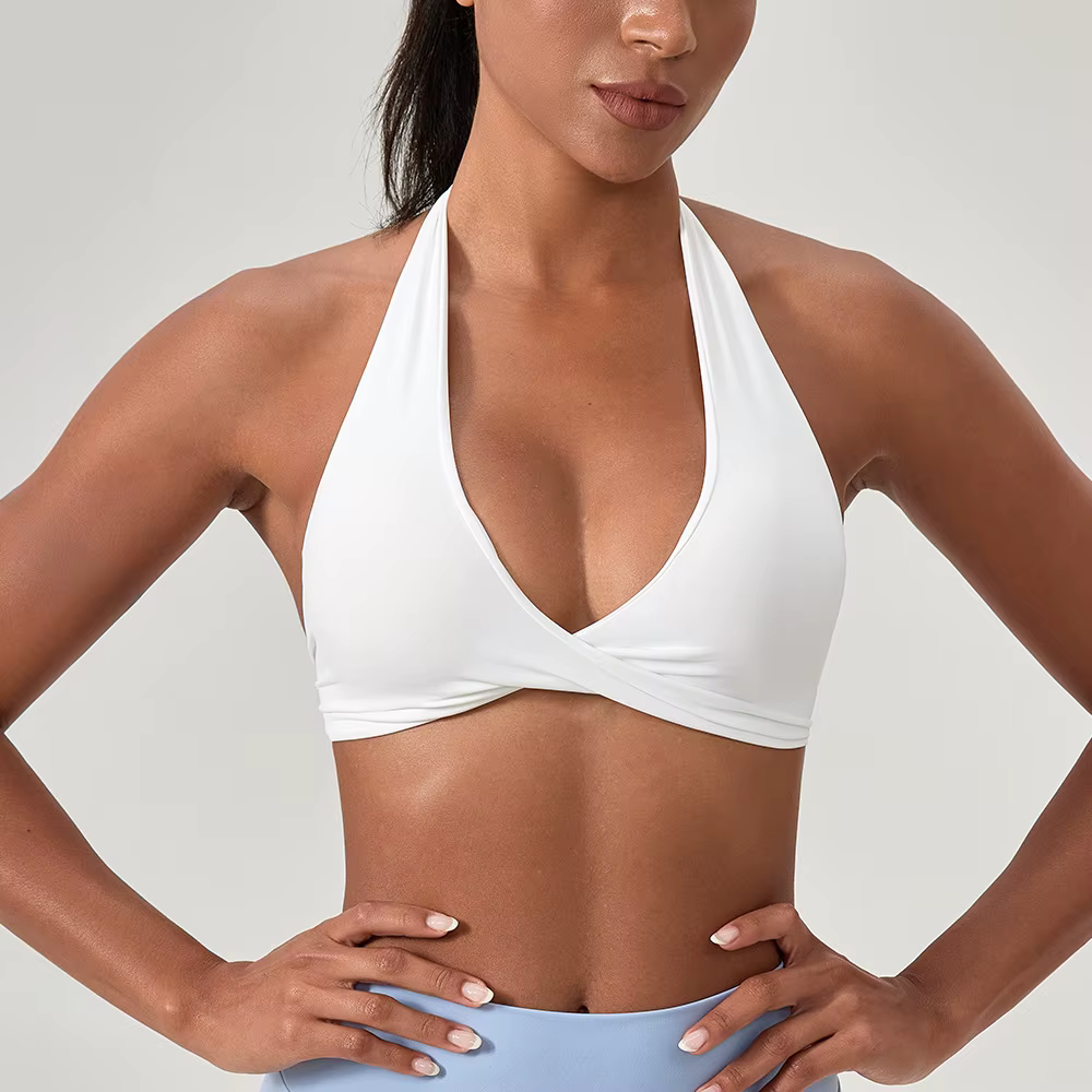 YOGA Naked Feeling Soutien-gorge de sport rembourré à bretelles pour femme - Haut d'entraînement de 