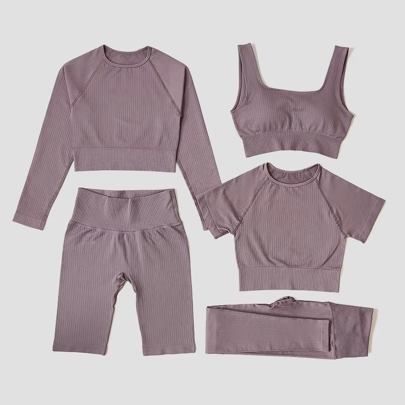Ensemble de yoga sans couture pour femmes, vêtements d'entraînement sportif, vêtements de sport, leg