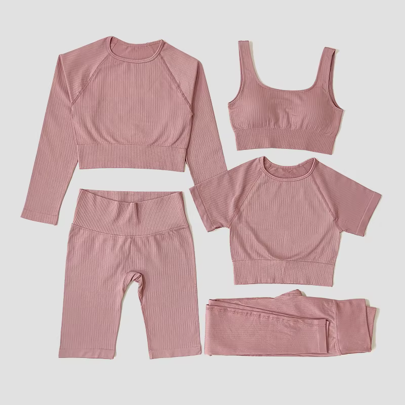 Ensemble de yoga sans couture pour femmes, vêtements d'entraînement sportif, vêtements de sport, leg