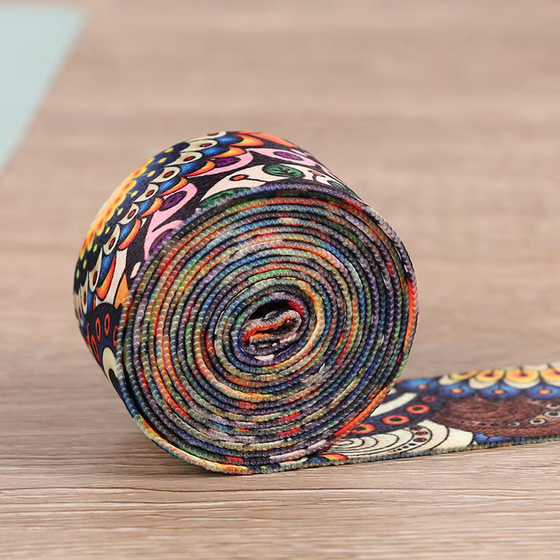 Sangle de Yoga, corde de Fitness, ceinture réglable imprimée colorée, lavable