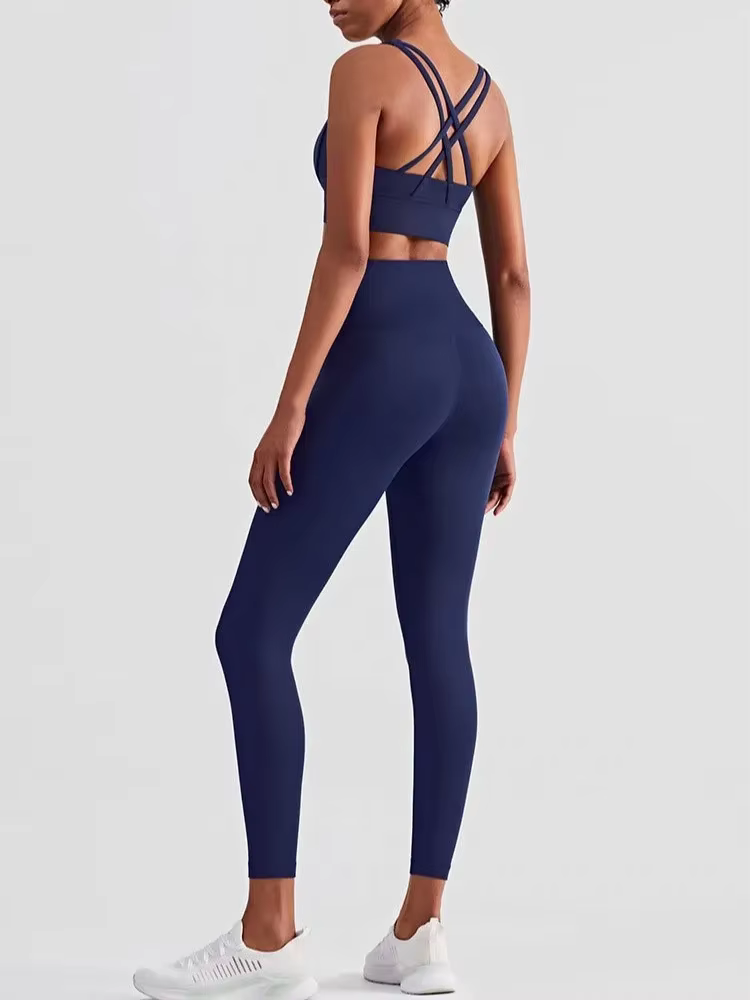 2 pièces vêtements de Yoga survêtement pour femmes vêtements de sport Pilates Fitness costume gymnas