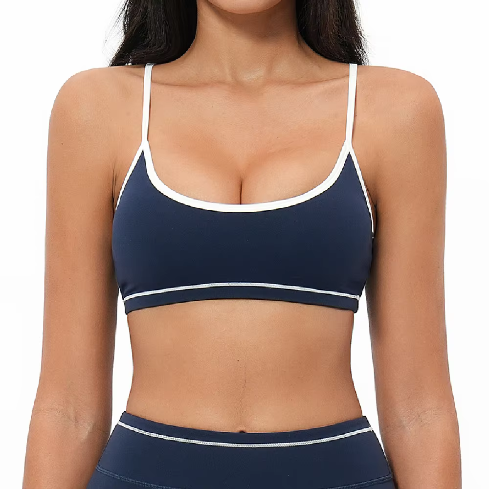 Soutien-gorge de yoga sexy bicolore pour femme, antichoc, à séchage rapide, pour le fitness et l'ent